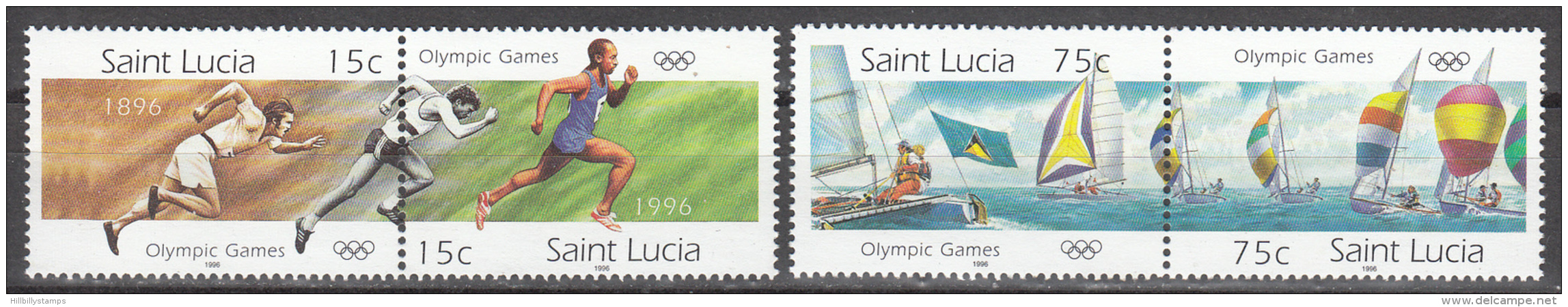 St Lucia    Scott No.  1042-43    Mnh   Year  1996 - Ste Lucie (...-1978)