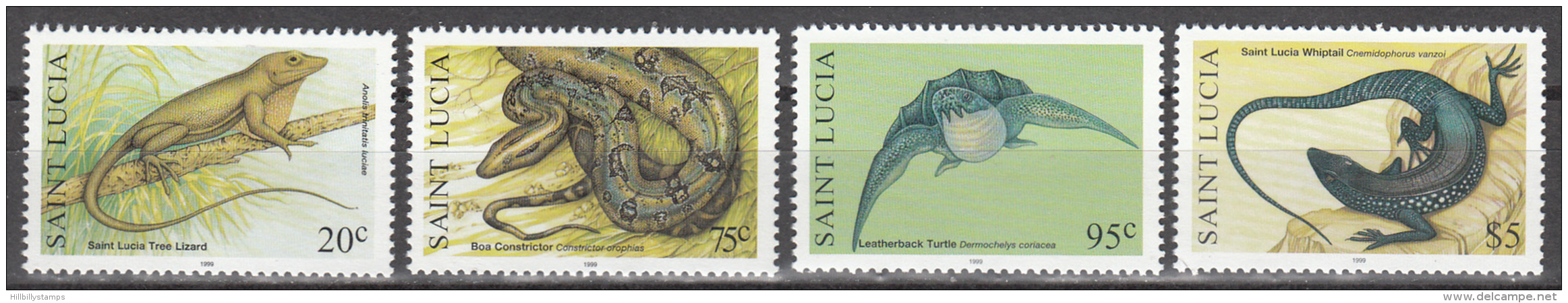 St Lucia    Scott No.  1102-5    Mnh   Year  1999 - St.Lucia (...-1978)