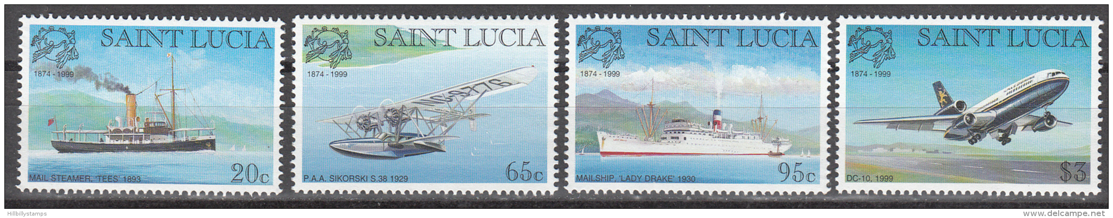 St Lucia    Scott No.  1106-9    Mnh   Year  2000 - Ste Lucie (...-1978)