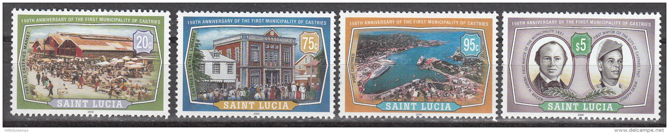 St Lucia    Scott No.  1121-24    Mnh   Year  2000 - St.Lucia (...-1978)