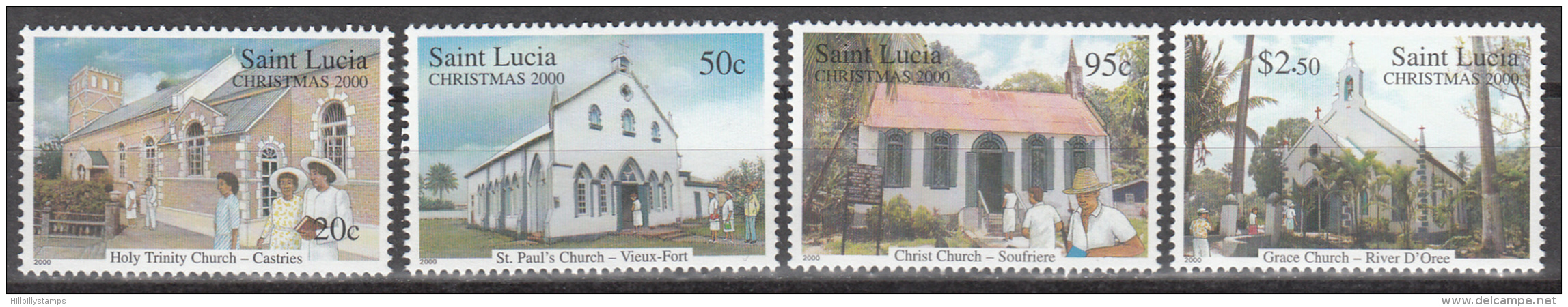 St Lucia    Scott No.  1128-31    Mnh   Year  2000 - Ste Lucie (...-1978)