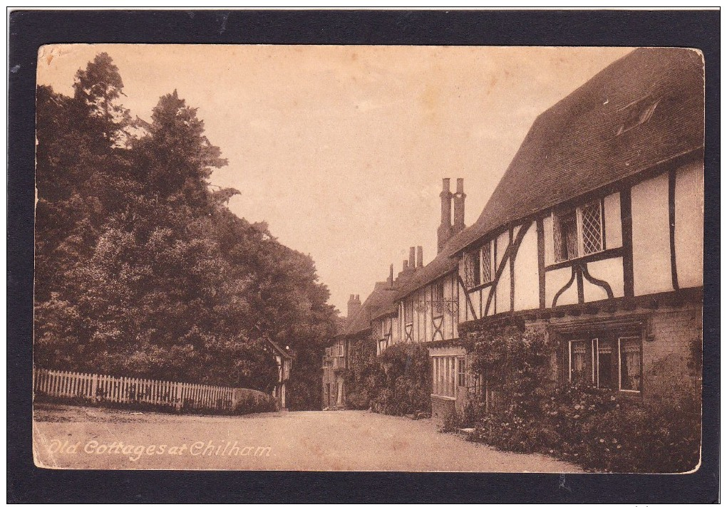 Old Card Of Old Cottages At Chilham, Kent,Posted With Stamp.,N41. - Other & Unclassified