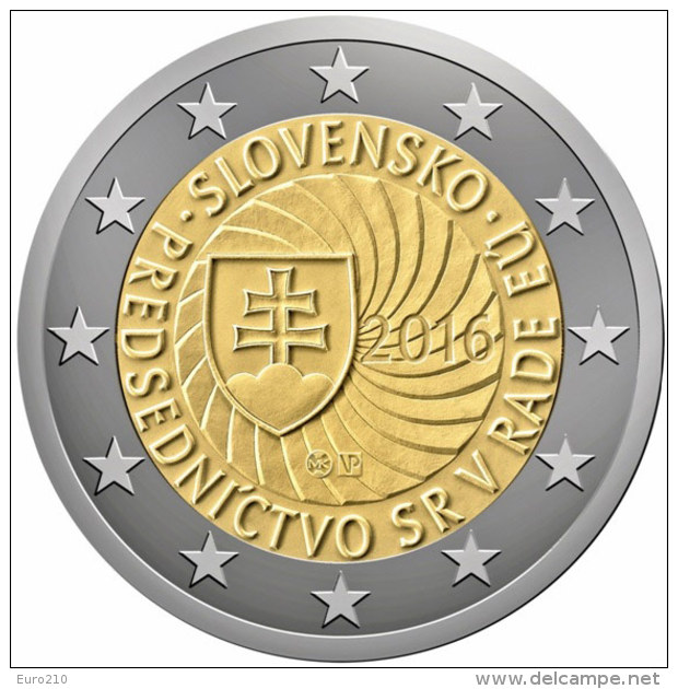 SLOVACCHIA - 2 Euro 2016 - Presidenza Unione Europea - Busta Filatelica Numismatica - Slovaquie