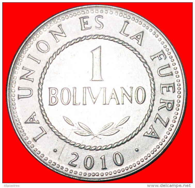 § SUN: BOLIVIA &#9733; 1 BOLIVIANO 2010! LOW START&#9733; NO RESERVE! - Bolivie