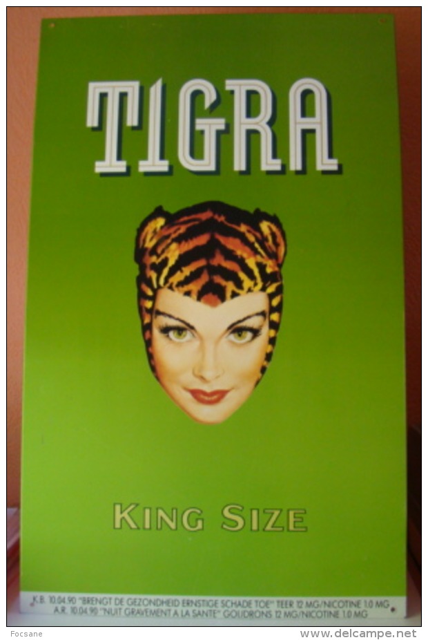 Panneau Publicitaire Cigarette Tigra - Reclame-artikelen