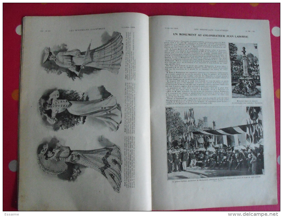 les nouvelles illustrées n° 59 de 1903. pape leon XIII sorbonne arts et métiers hippopotame cuirassé coupe gordon bennet