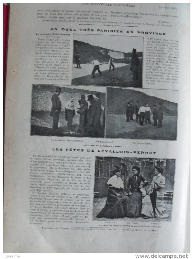 les nouvelles illustrées n° 59 de 1903. pape leon XIII sorbonne arts et métiers hippopotame cuirassé coupe gordon bennet