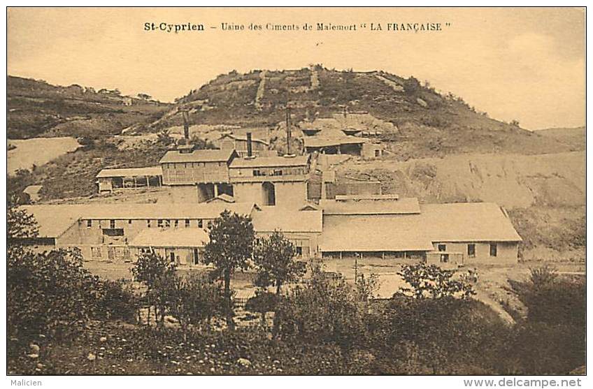 - Departs Div. -ref-HH679- Vaucluse - Saint Cyprien - St Cyprien- Usine Ciments De Malemort "la Francaise " - Industrie - Autres & Non Classés