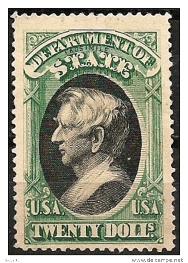 Stati Uniti/États-Unis/United States: Fac Simile, W. H. Seward - Proeven, Herdrukken & Specimens