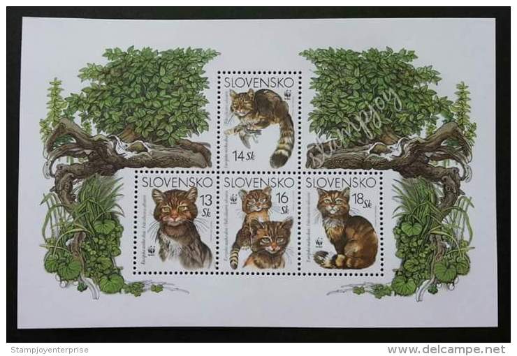 Slovakia WWF European Wild Cats 2003 Animal Fauna Cat Protected Mammals (miniature Sheet) MNH - Nuovi