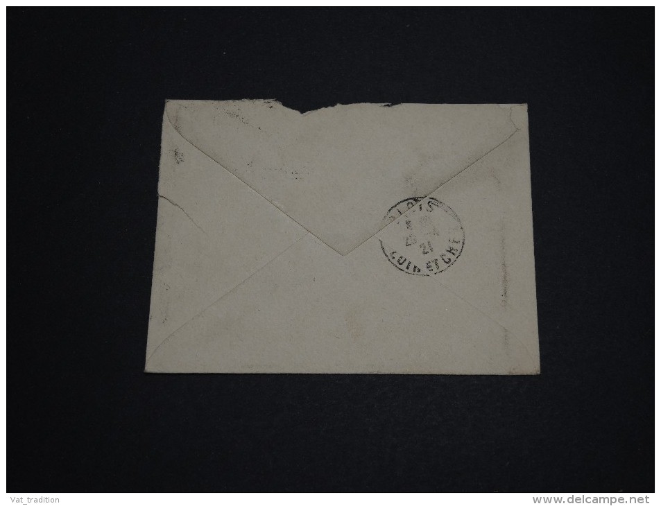 PEROU - Enveloppe Pour La France En 1921 Avec Marque De Contrôle Postal - A Voir - L 805 - Pérou