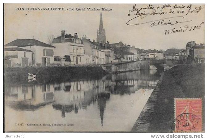 CPA Vendée Circulé Fontenay Le Comte - Fontenay Le Comte