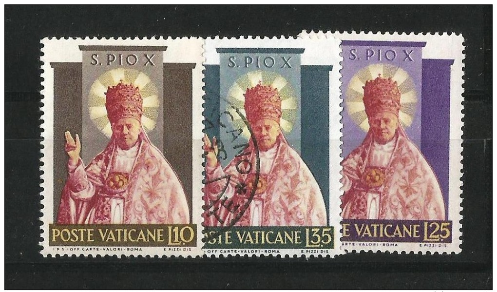 VATICANO 1954 CANONIZACION DE PIO X SERIE COMPLETA - Usados