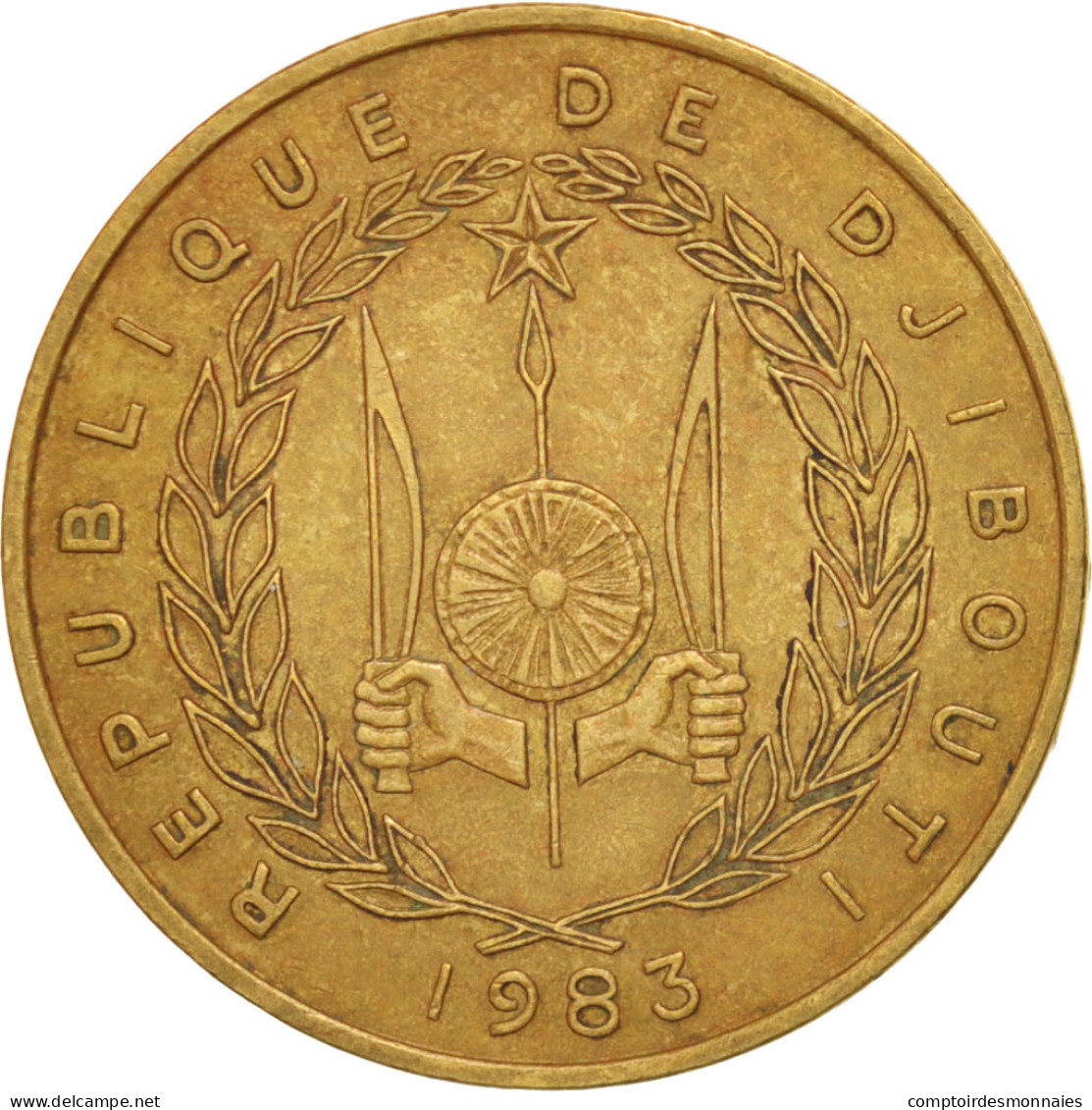 Monnaie, Djibouti, 20 Francs, 1983, Paris, TTB+, Aluminum-Bronze, KM:24 - Gibuti