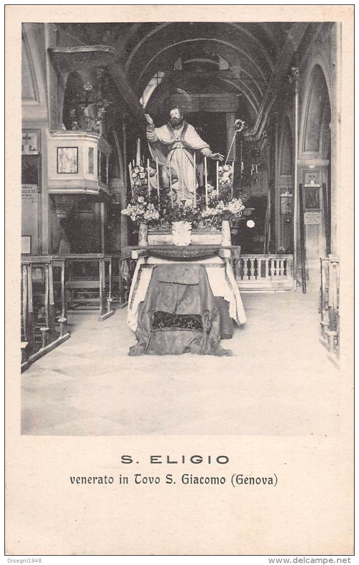 05874  "TOVO SAN GIACOMO (SV) - SANT'ELIGIO VENERATO IN TOVO SAN GIACOMO" CART. ILL. ORIG. NON SPEDITA - Saints