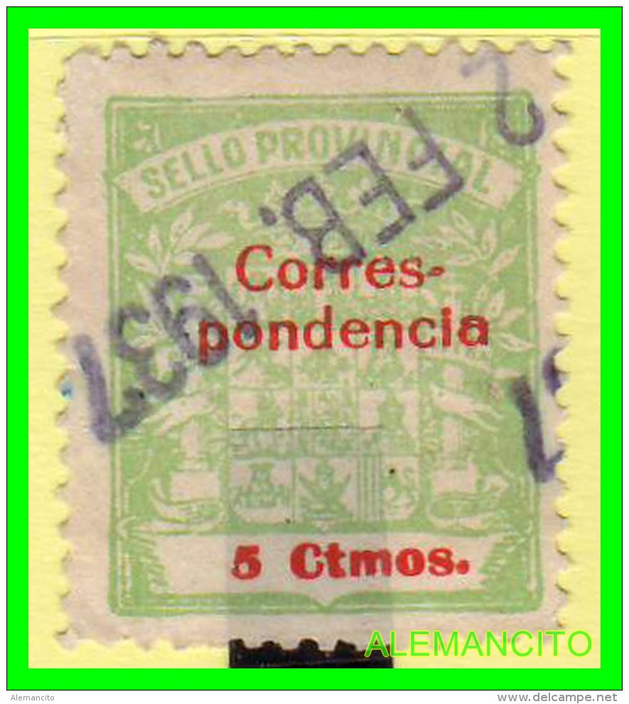 ESPAÑA -  ( EUROPA )  SELLO PROVINCIAL CORRESPÒNDENCIA  VALOR 5 Ctms - Steuermarken/Dienstmarken