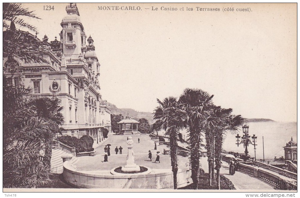 MONACO---MONTE-CARLO ---Le Casino Et Les Terrasses  (côté Ouest) --voir  2 Scans - Terrassen