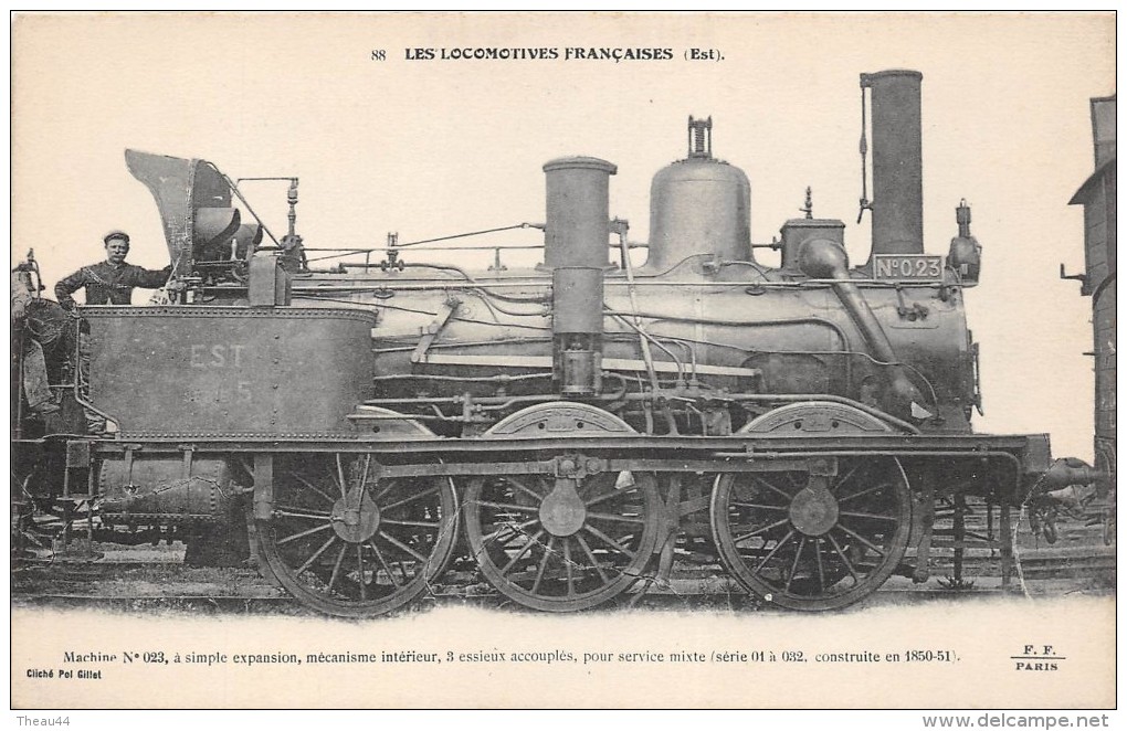 ¤¤  -  88   -  Les Locomotives   -  Machine N° 023   -  Collection FLEURY  - - Eisenbahnen