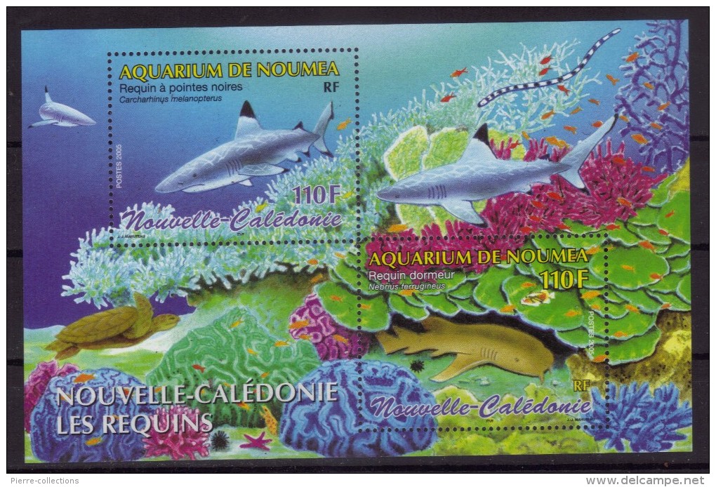 Nouvelle-Calédonie - Bloc-feuillet N° 35 Neuf ** - Aquarium De Nouméa - Requins - Blocks & Sheetlets