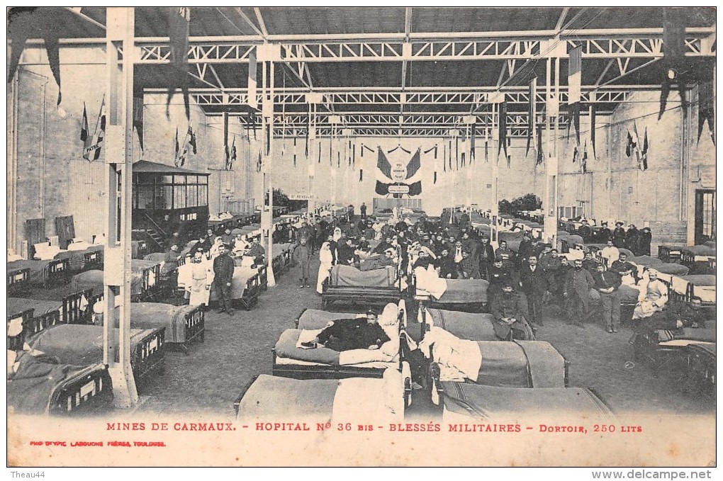 ¤¤  -   Mines De CARMAUX  -  Hopital N° 36 Bis  -  Blessés Militaires  -  Dortoir De 250 Lits   -   ¤¤ - Carmaux