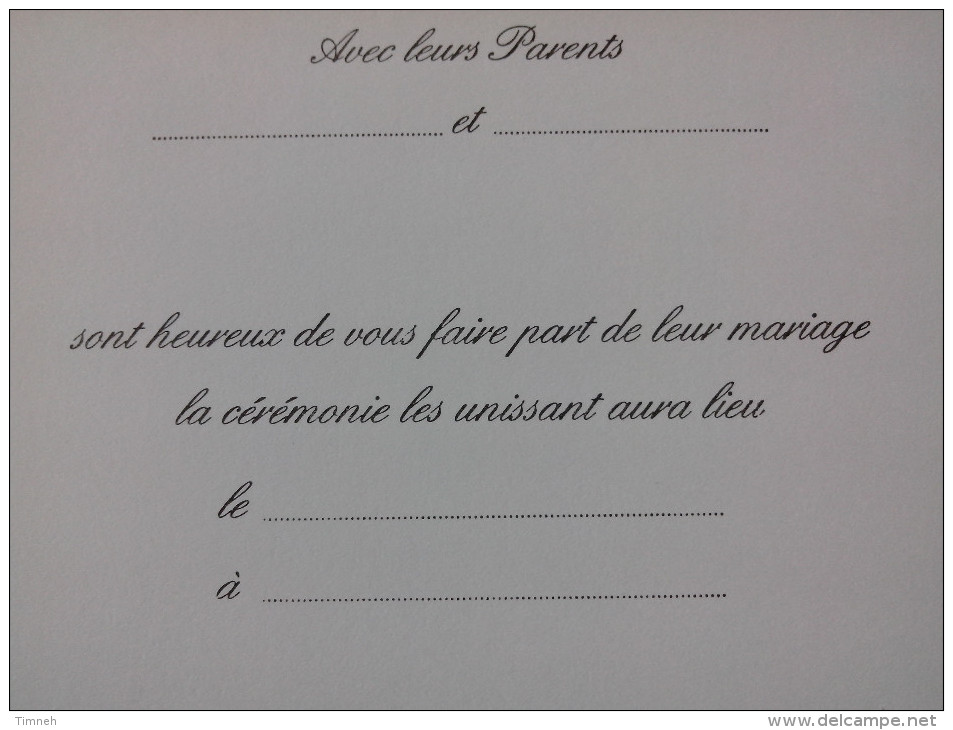 LOT 25 INVITATIONS De MARIAGE Neuf 22cmx16cm à Plier En Deux - Jolie Image D'un Couple - Otros & Sin Clasificación