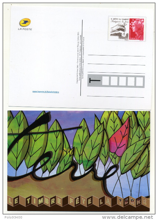 FÊTE DU TIMBRE - LA TERRE - Prêts-à-poster:Stamped On Demand & Semi-official Overprinting (1995-...)