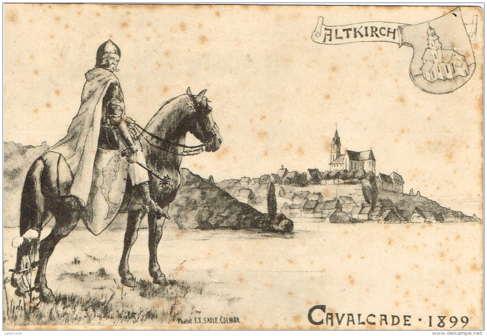 ILLUSTRATEUR HANSI.RARE CAVALCADE 1899 ALTKIRCH - Hansi