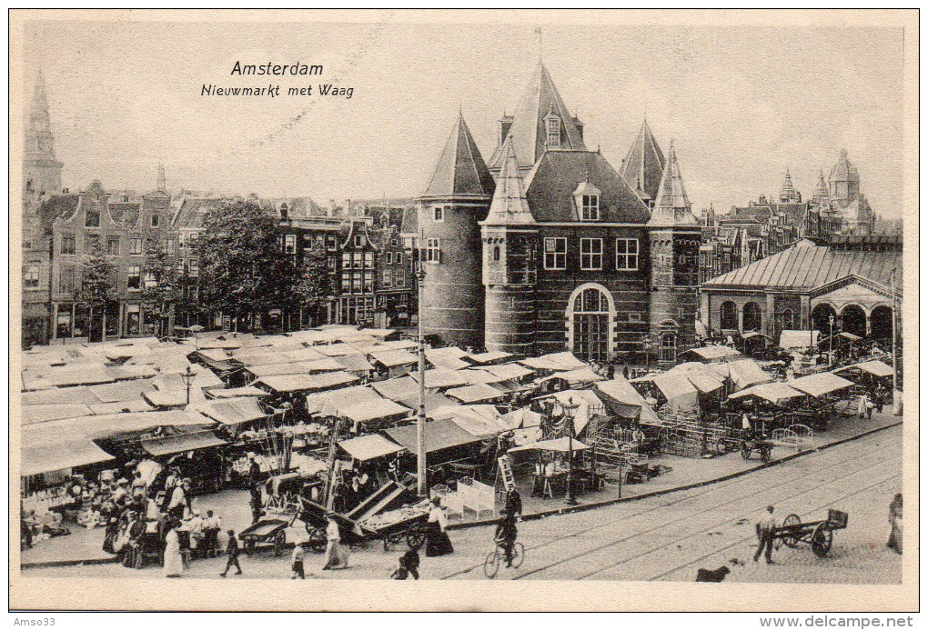 3958. CPA PAYS BAS. AMSTERDAM. NIEUWMARKT MET WAAG - Amsterdam