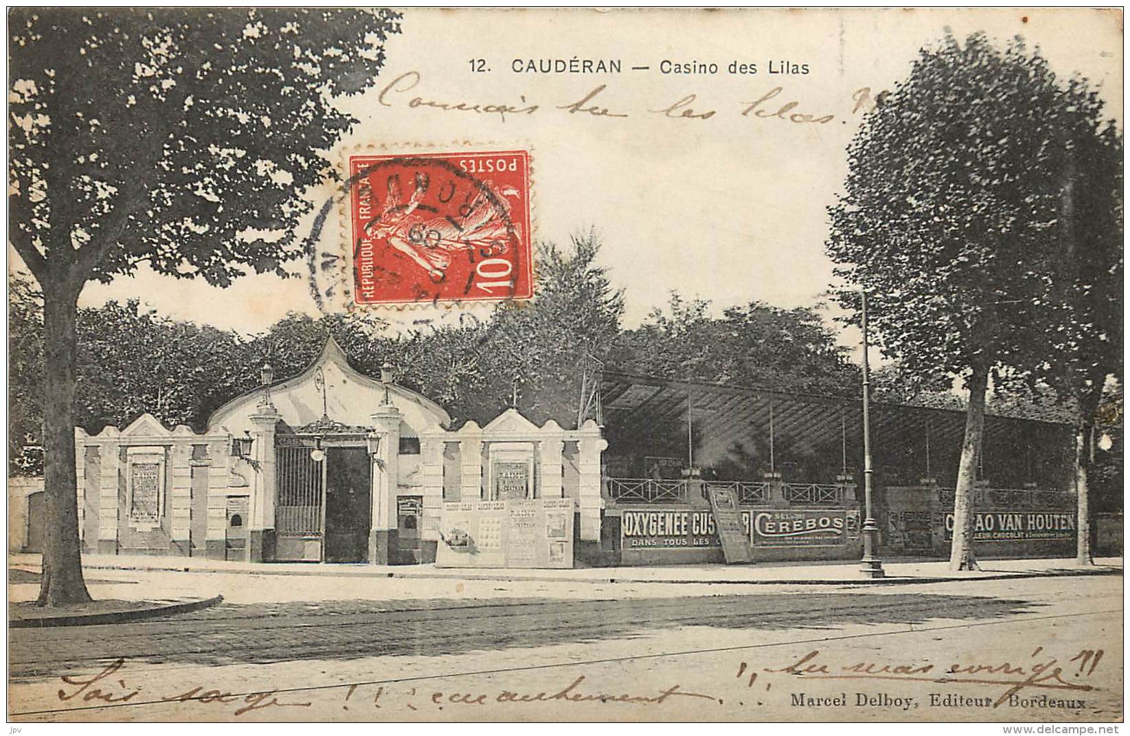 CARTE POSTALE : CAUDERAN . CASINO DES LILAS . - Autres & Non Classés