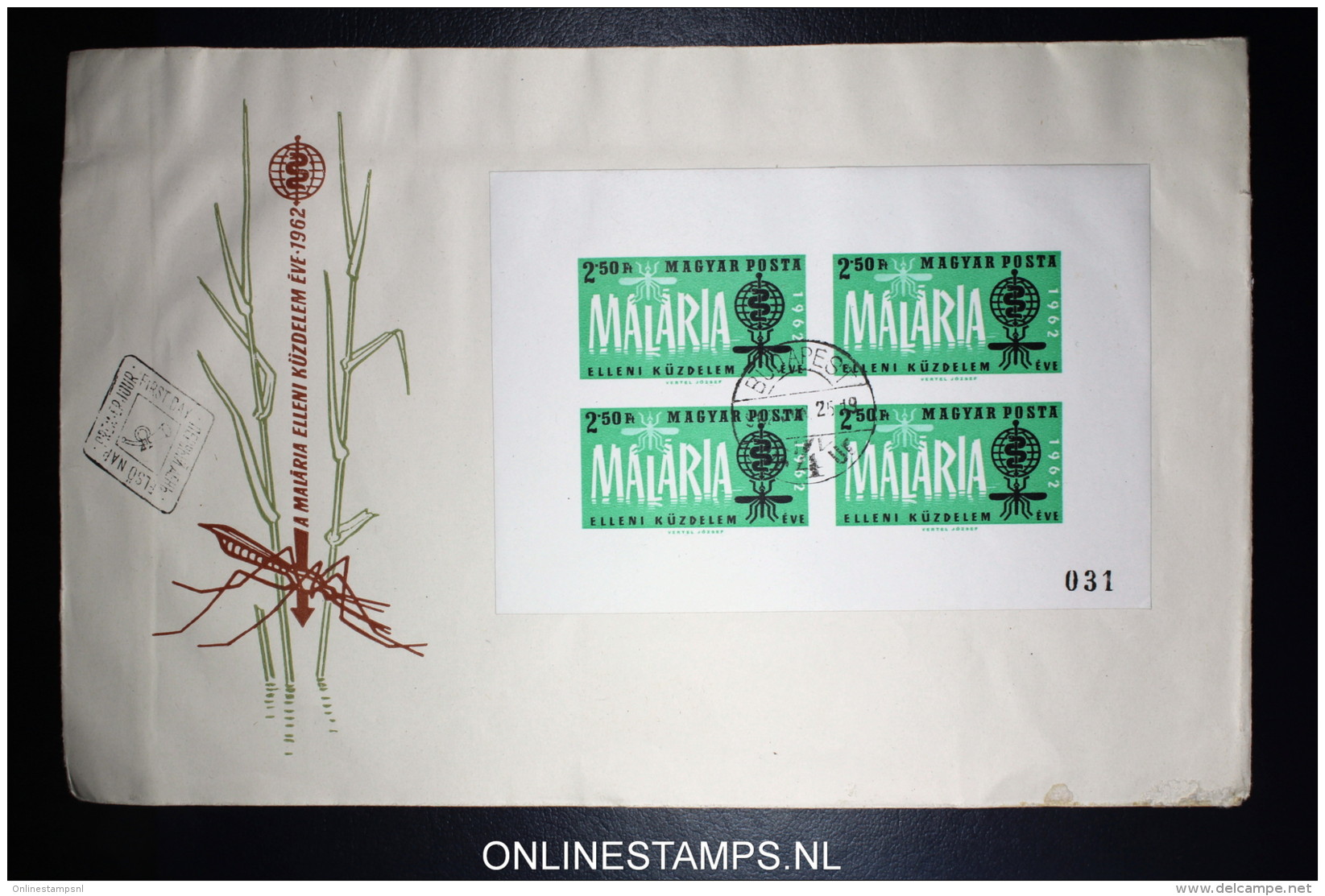 Ungarn Hungary Mi Block 35 B 1962 First Day Cover - Blocks & Kleinbögen