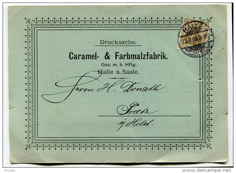 PUBBLICITà CARAMEL FARBMALZFABRIK HALLE SAALE SASSONIA GERMANIA - Publicités