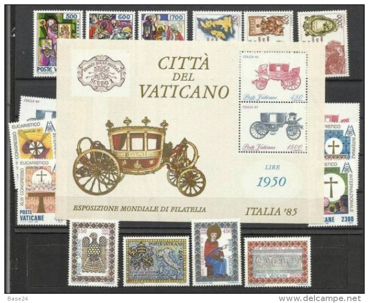 1985 Vaticano Vatican  GIOVANNI PAOLO II° Annata  Year: 6 Serie + Foglietto MNH** - Annate Complete