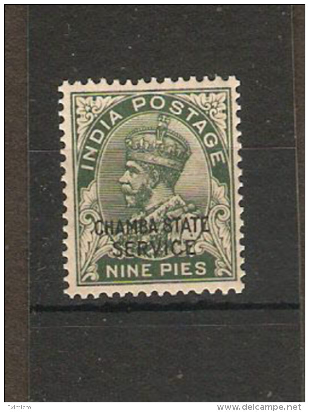 INDIA - CHAMBA 1932 9p OFFICIAL  SG O50 UNMOUNTED MINT  Cat £4 - Chamba