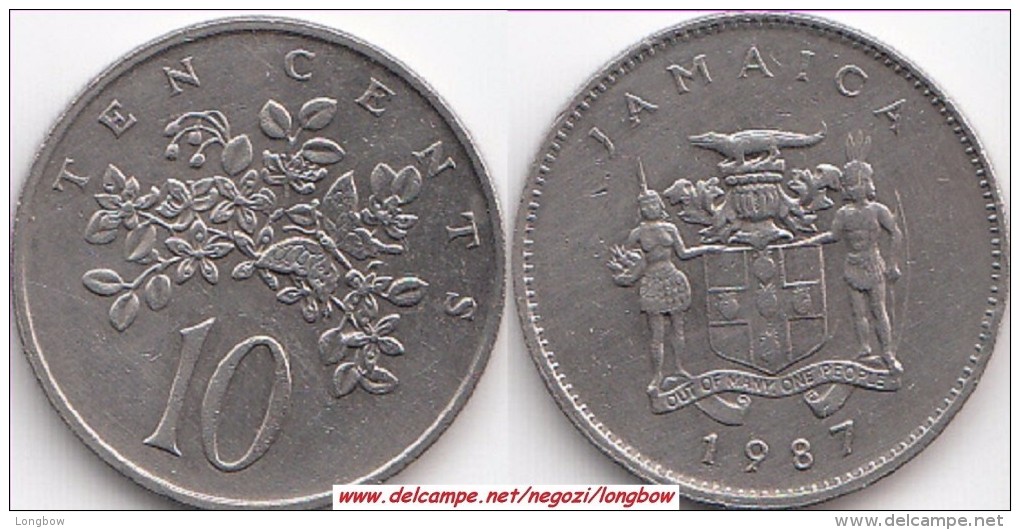 GIAMAICA 10 Cents 1987 KM#47 - Used - Giamaica