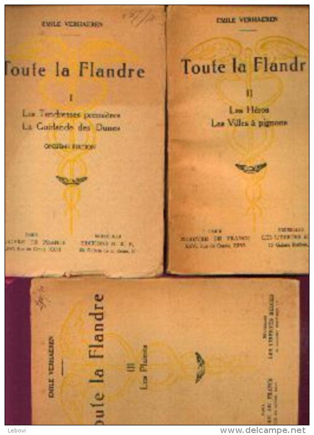 « Toute La Flandre - 3 Volumes » VERHAEREN, E. - Ed. Mercure De France, Paris (1943/44) - Autres & Non Classés