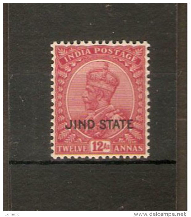 INDIA - JIND 1930 12a SG 97 WATERMARK UPRIGHT UNMOUNTED MINT  Cat £24 - Jhind