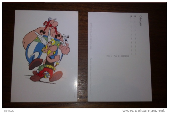 CARTE POSTALE ASTERIX ET OBELIX IDEFIX 1988 UDERZO ET GOSCINY   C3 - Bandes Dessinées