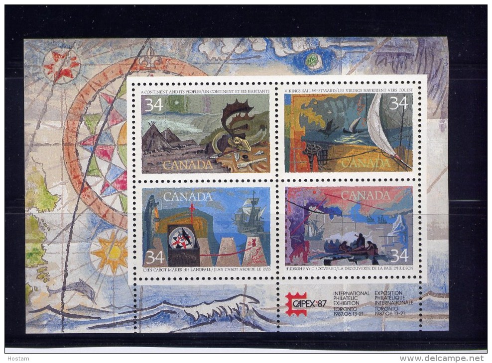 Canada #1107b,  1986,  Exploration Of Caanda -1   MNH - Hojas Bloque