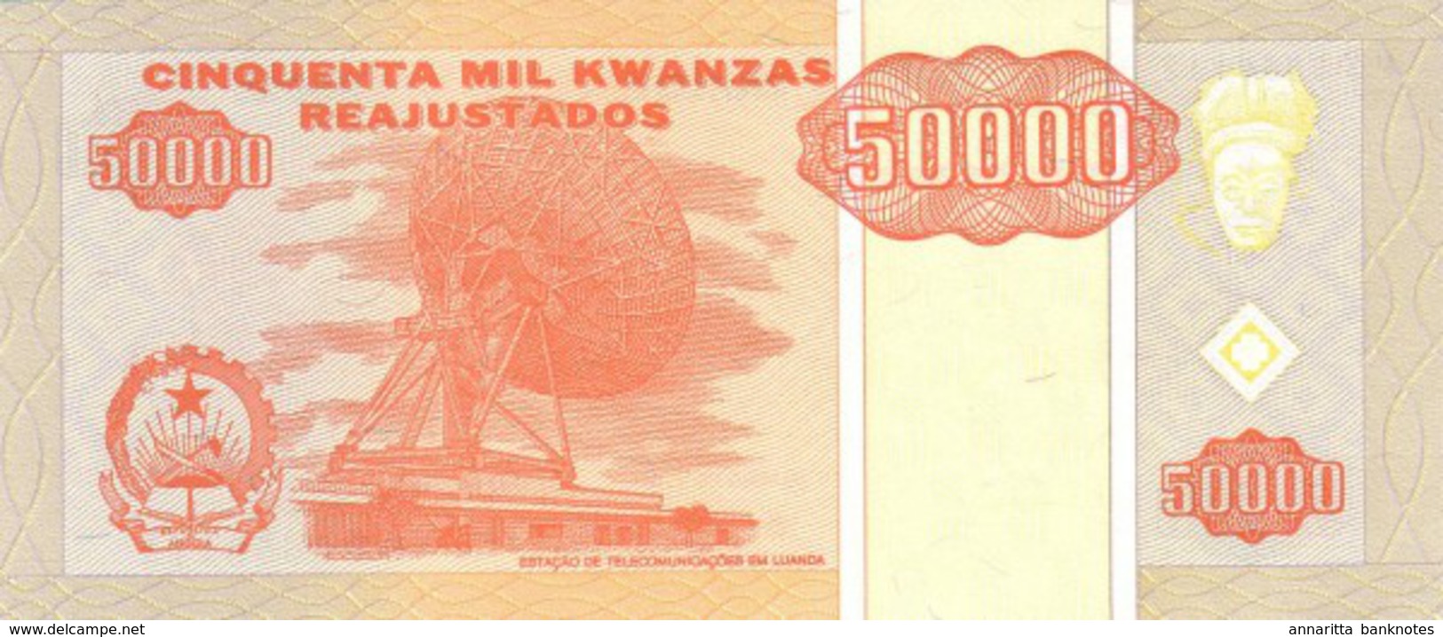 Angola (BNA) 50000 Kwanzas Reajustados 1995 UNC Cat No. P-138a / AO529a - Angola