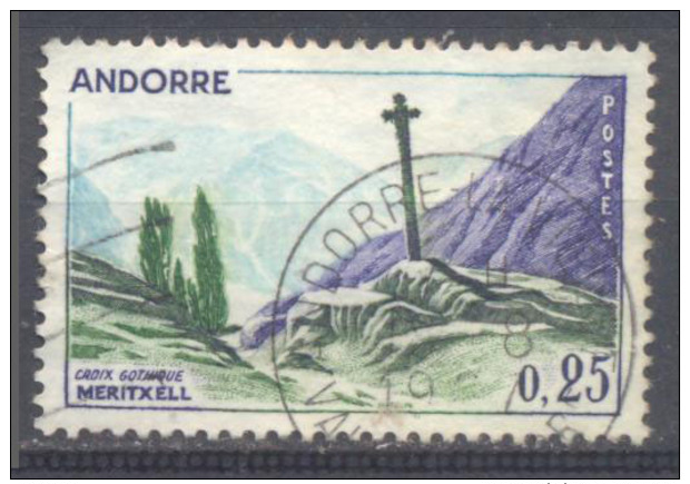 Andorre Français YT N°158 Croix Gothique De Meritxell Oblitéré ° - Used Stamps