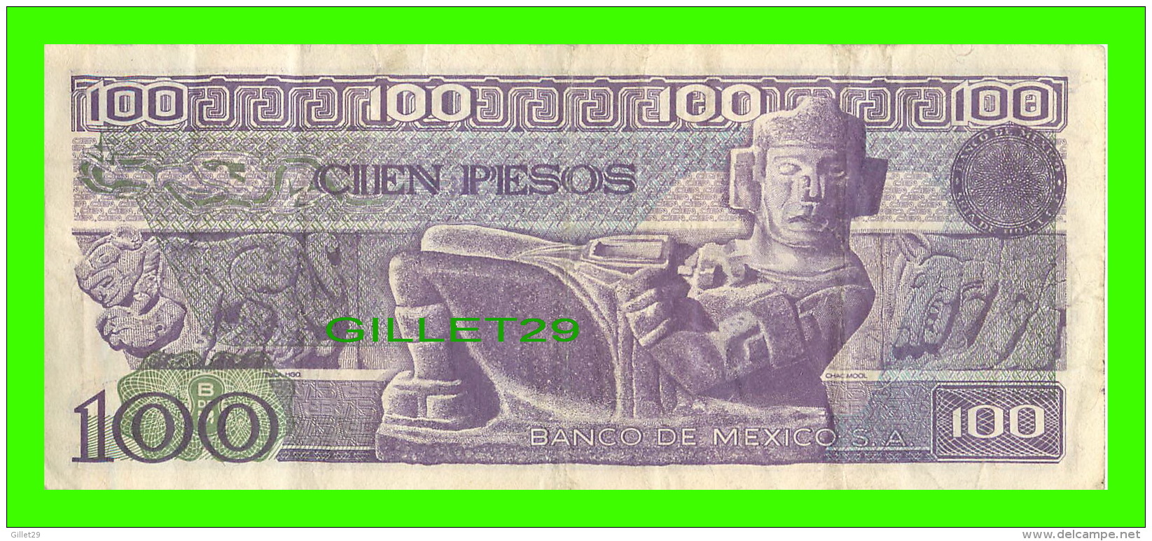 MEXIQUE - EL BANCO DE MEXICO - CIEN PESOS - 1981 SERIE TX No P 3480707 - - Mexico