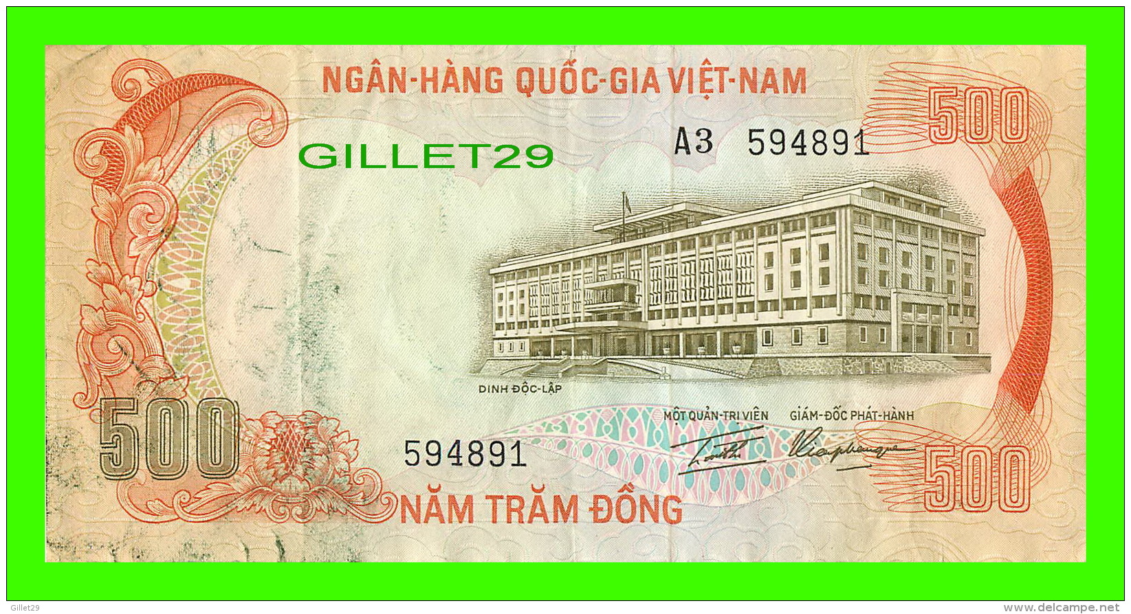 VIÊT-NAM - NGÂN-HÀNG QUOC-GIS VIÊT-NAM, NAM TRAM DÔNG - TIGER - No A3 594891 - - Viêt-Nam