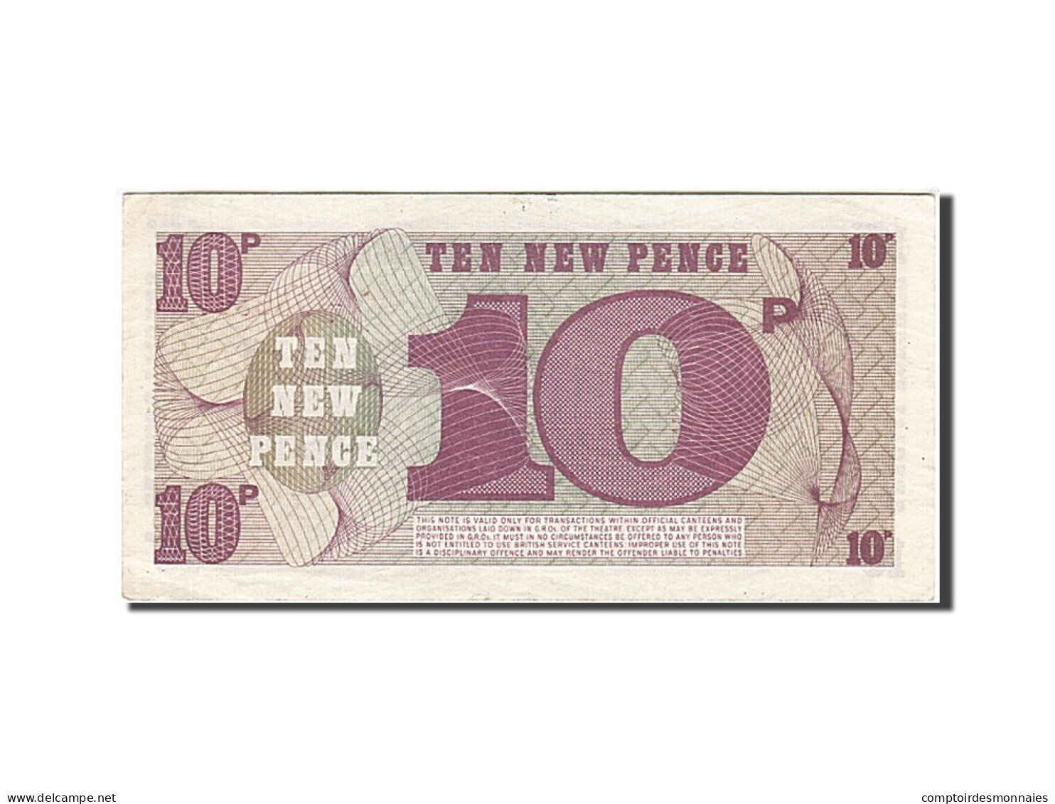 Billet, Grande-Bretagne, 10 New Pence, 1972, Undated (1972), KM:M48, SUP - British Armed Forces & Special Vouchers