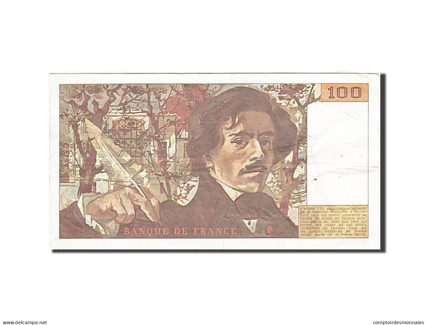 Billet, France, 100 Francs, 1978, 1985, TTB, Fayette:69.9, KM:154b - 100 F 1978-1995 ''Delacroix''