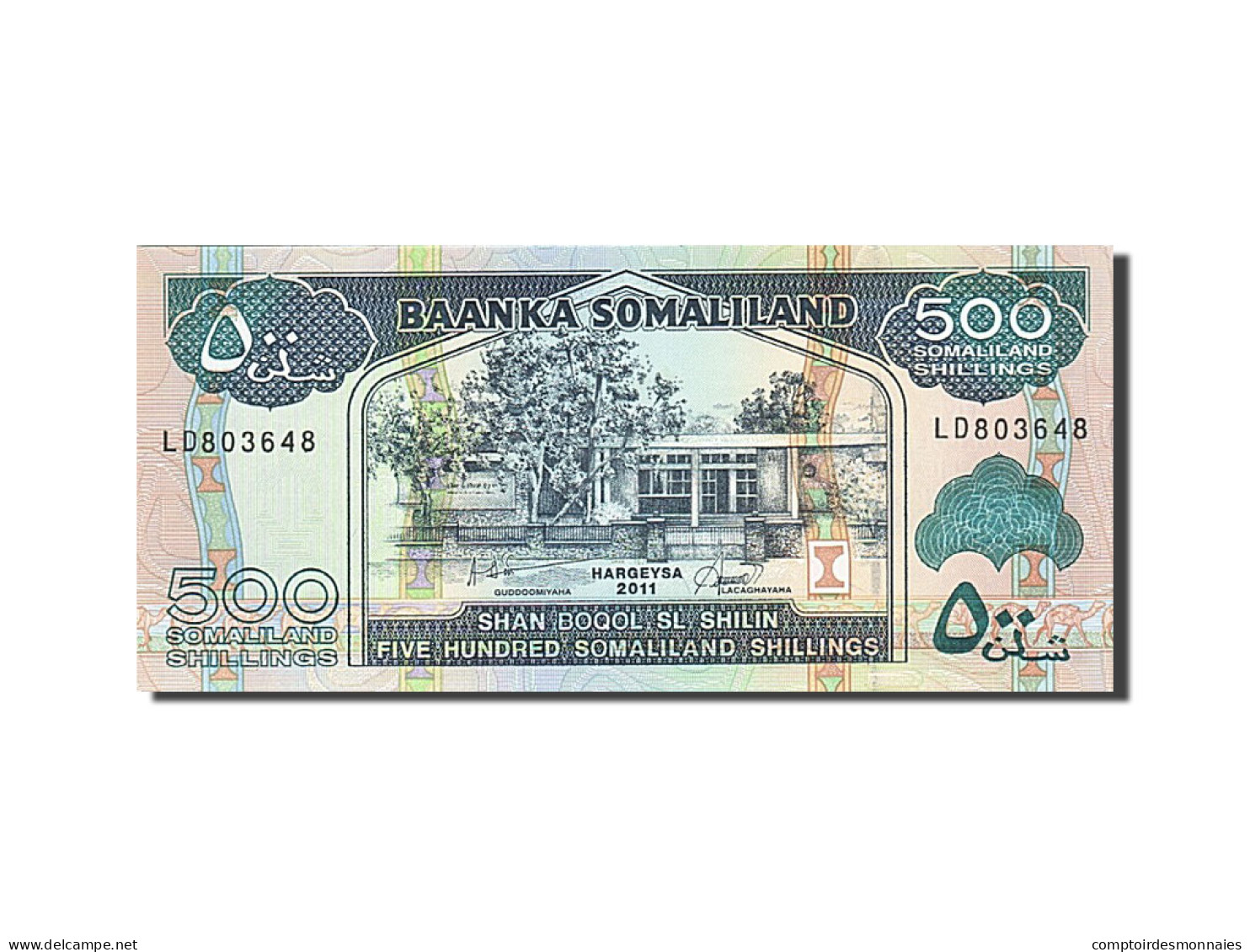 Billet, Somaliland, 500 Shillings = 500 Shilin, 2011, 2011, NEUF - Somalia