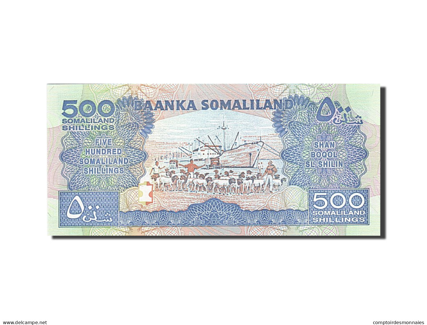 Billet, Somaliland, 500 Shillings = 500 Shilin, 2011, 2011, NEUF - Somalie