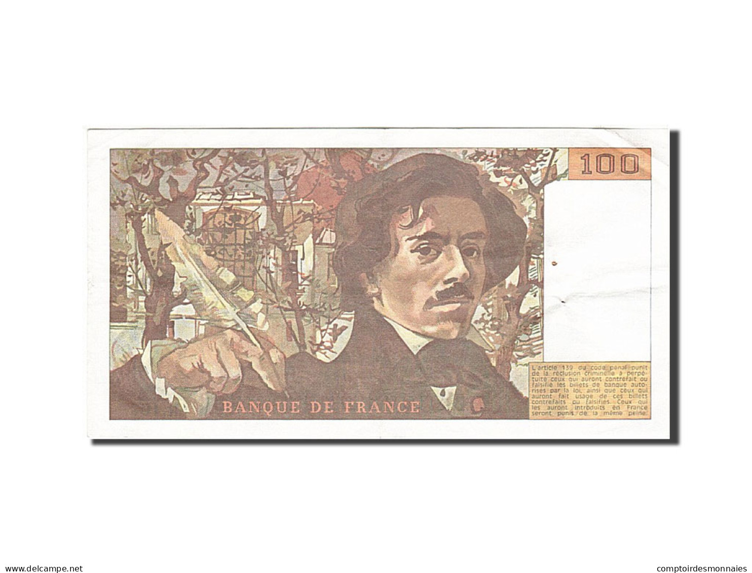 Billet, France, 100 Francs, 1978, 1986, TTB+, Fayette:69.10, KM:154b - 100 F 1978-1995 ''Delacroix''