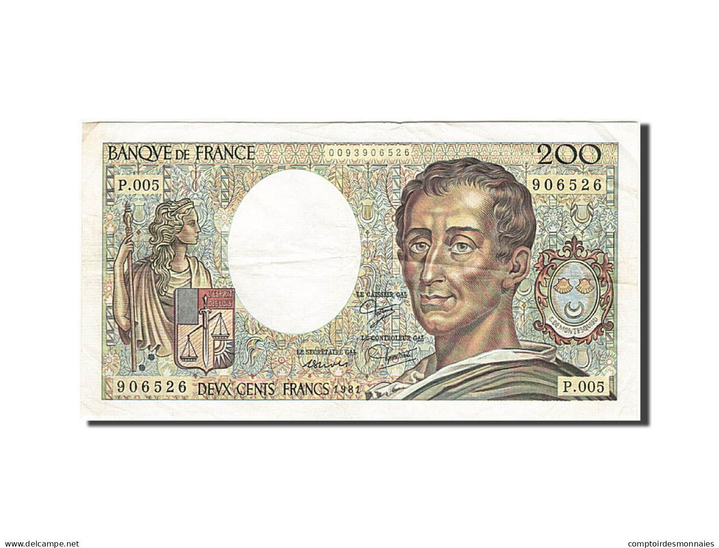Billet, France, 200 Francs, 1981, 1981, TB+, KM:155a - 200 F 1981-1994 ''Montesquieu''