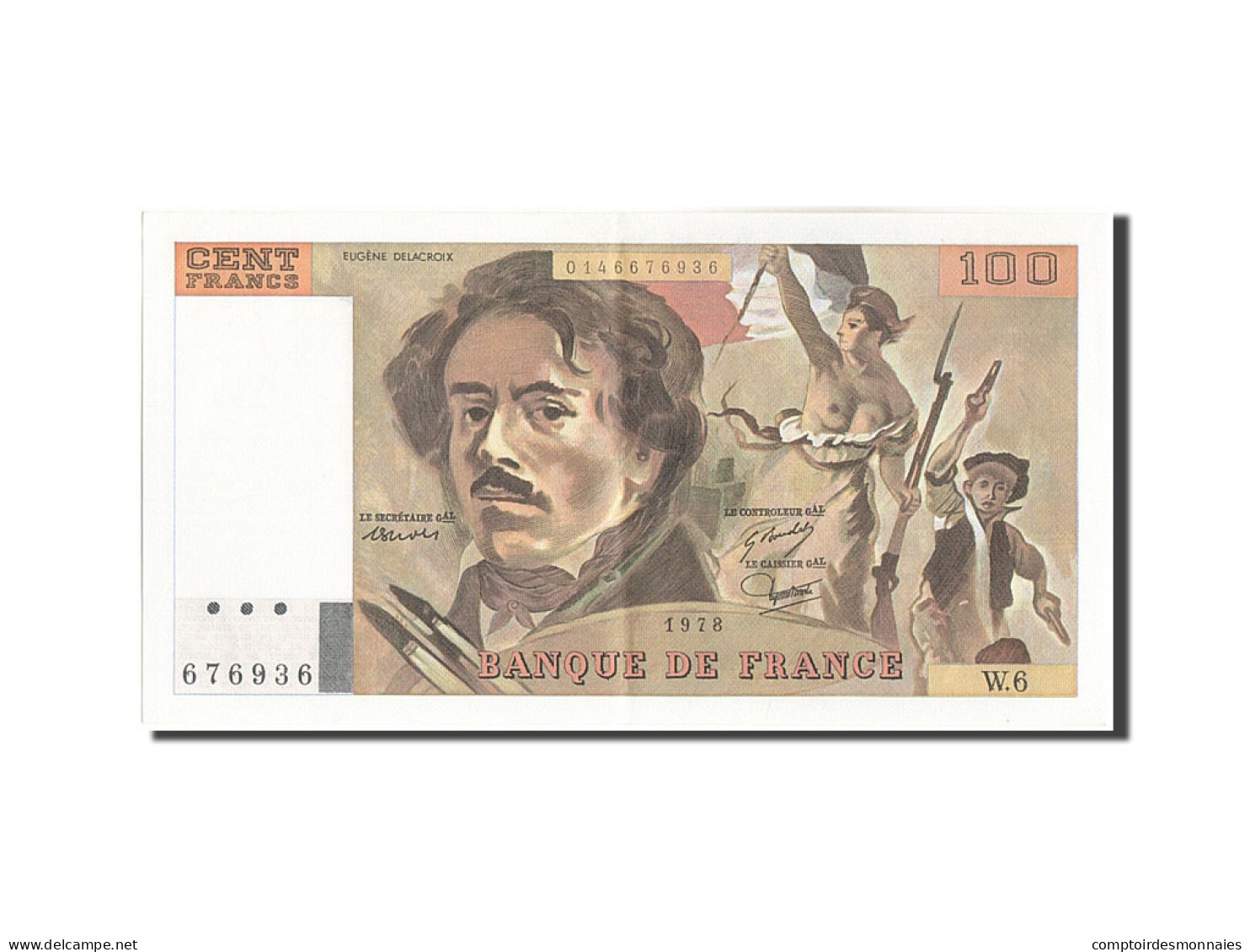 Billet, France, 100 Francs, 100 F 1978-1995 ''Delacroix'', 1978, 1978, SPL - 100 F 1978-1995 ''Delacroix''