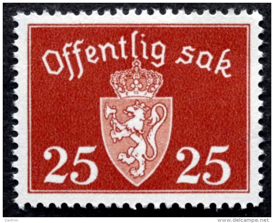 Norway  1938 Minr.27   MNH (**)  ( Lot 661 ) - Oficiales